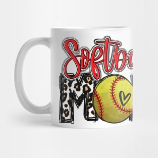 Softball Mom Leopard   Softball Mom Mug